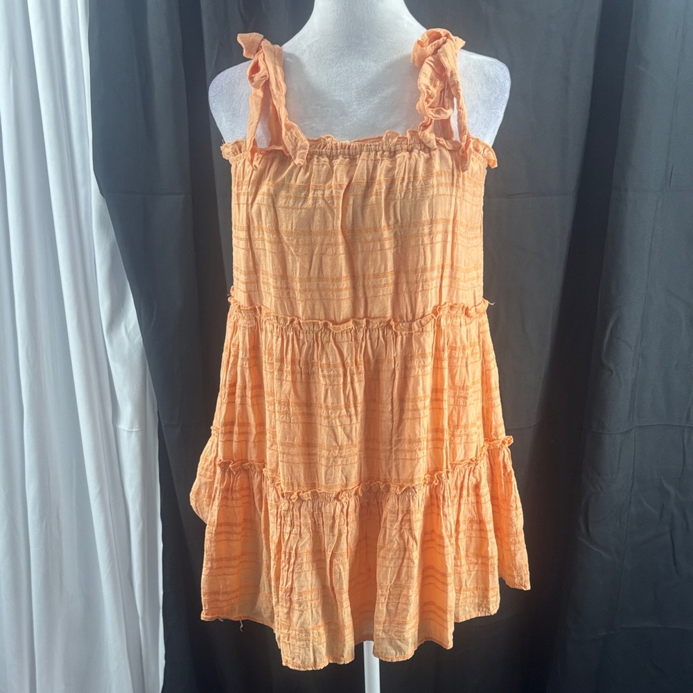 Altar'd State Orange and Purple Floral Dress